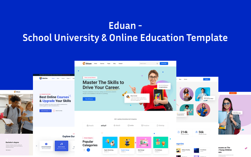 Vorlage für Schule, Universität und Online-Bildung | Schulbildung | eLearning-Bildung – Eduan