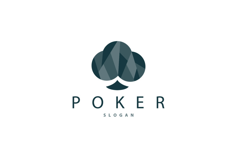Pokerkaartlogo Klassiek gokspel V7