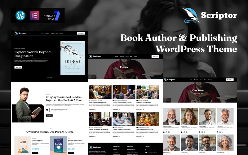 Scriptor – WordPress-thema voor auteur en uitgever van boeken