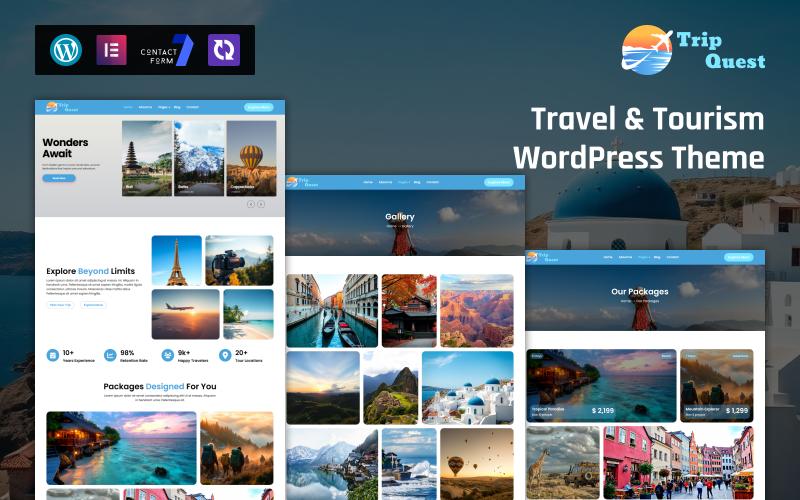 TripQuest – WordPress-tema för resor och turism