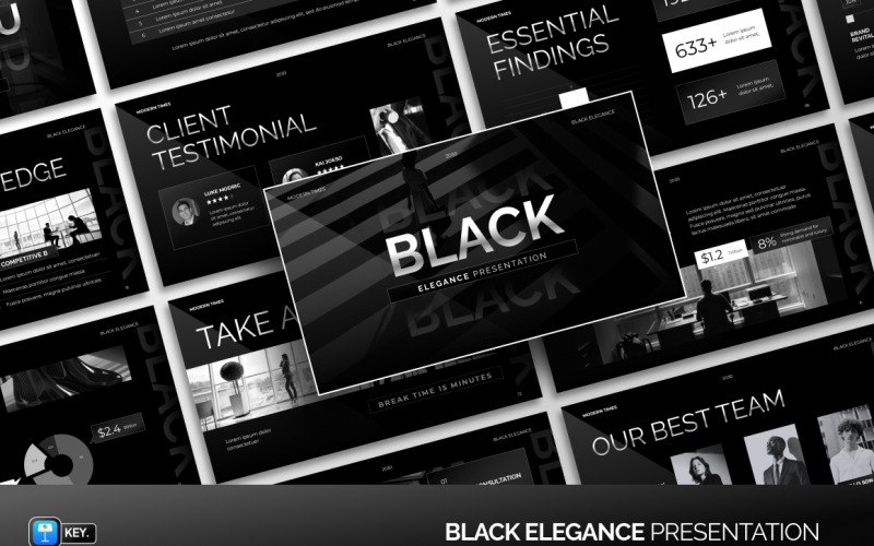 Modello di presentazione Black Elegance