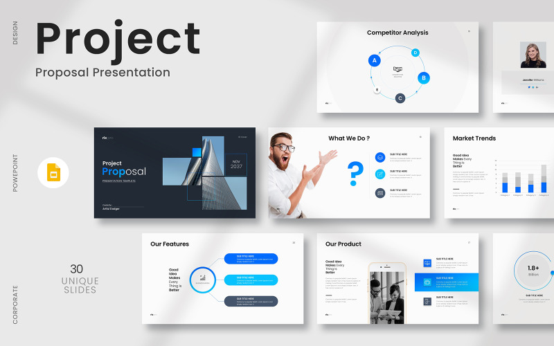 Plantilla de Google Slide de propuesta de proyecto 2037