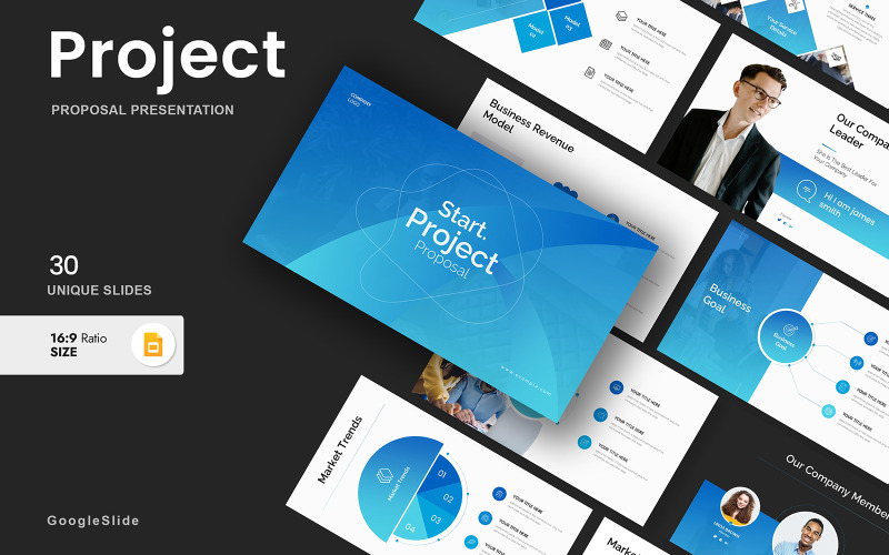 Start Project Proposal Google Slide Template