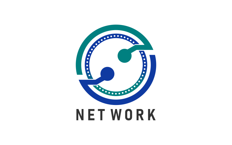 Modello di progettazione di logo tecnologico personalizzato