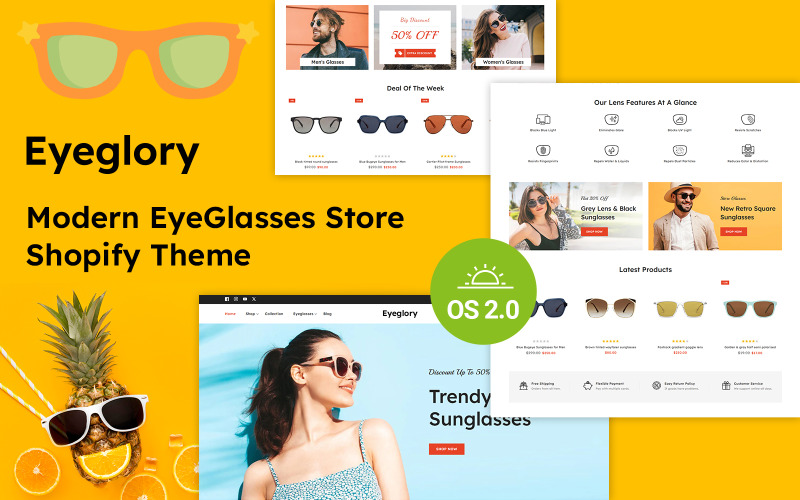 Eyeglory - Brillenwinkel Shopify 2.0 Responsief Thema