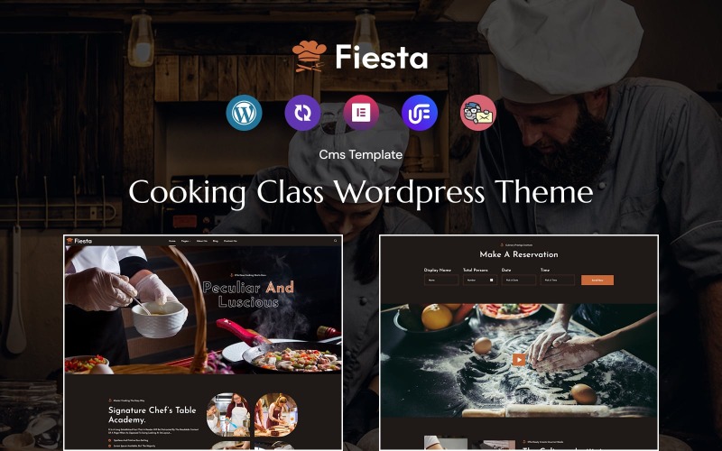 Fiesta - šablona WordPress pro kurz vaření
