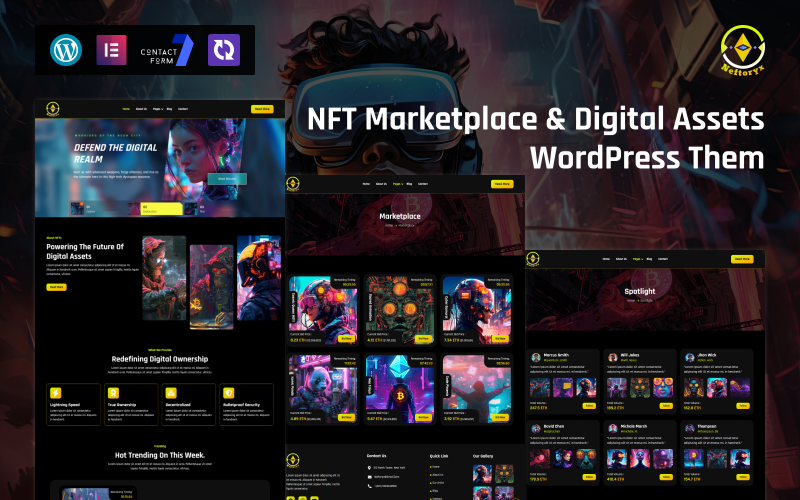 Neftoryx - Mercado de NFT y activos digitales WordPress Them