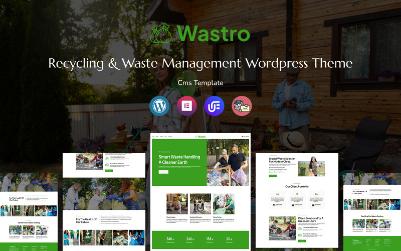 Wastro – Återvinning och avfallshantering – Responsivt WordPress-tema för flera ändamål