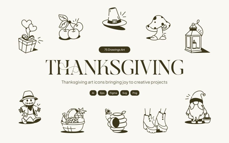 Thanksgiving Tekeningen Kunstset