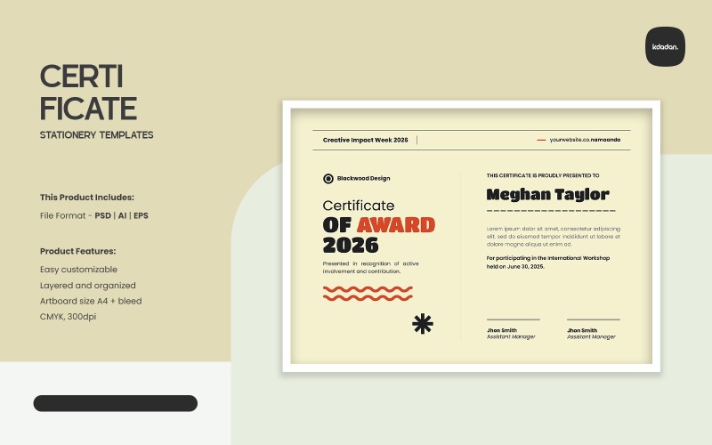 Certificaatsjablonen – Vol. 086