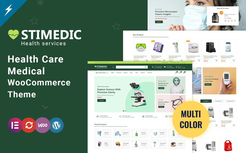 Stimedic Tıbbi Mağaza WooCommerce WordPress Teması