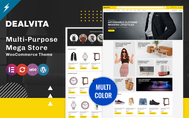 Tema WooCommerce de WordPress para megatienda moderna Dealvita