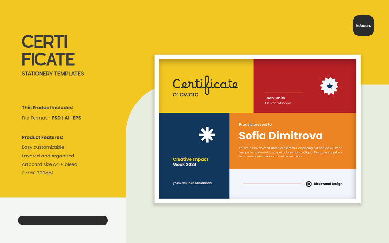 Modèles de certificats – Vol. 090