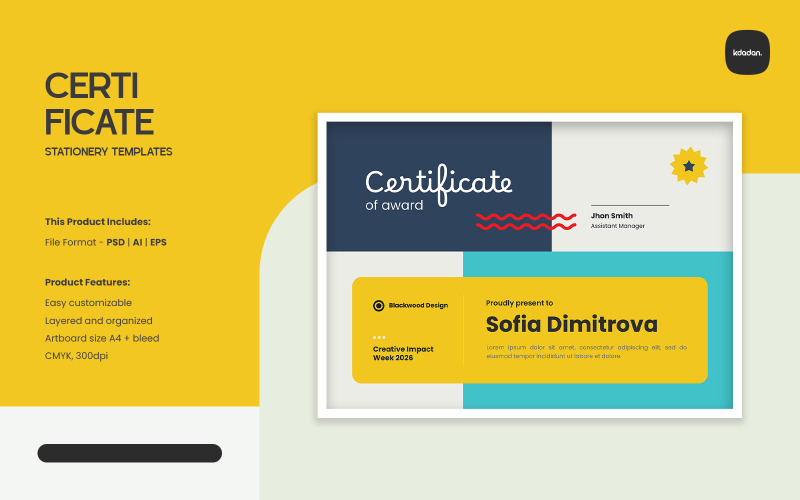 Modèles de certificats – Vol. 091