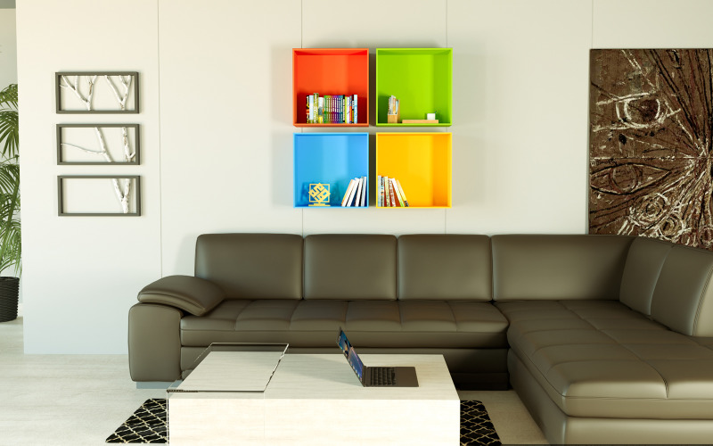 3D-модель книжкової полиці Microsoft Windows