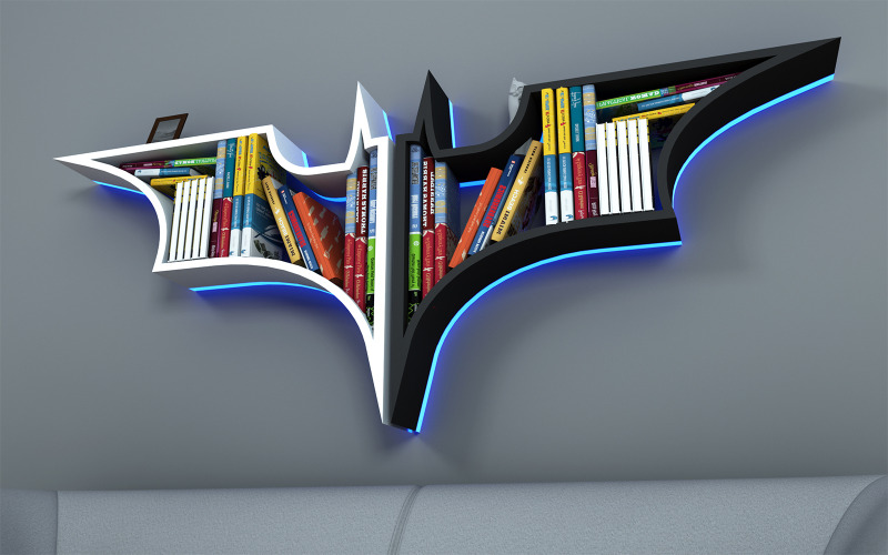 3D-модель книжной полки «Бэтмен»