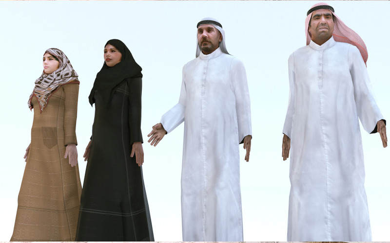 3D model postavy arabského lidu