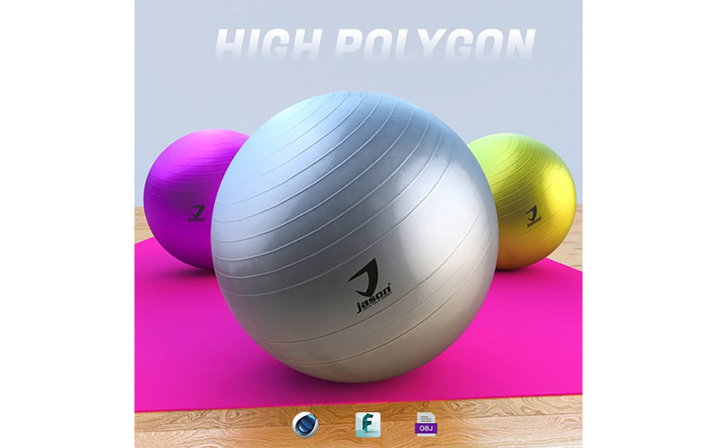 Modello 3D della palla da fitness da palestra