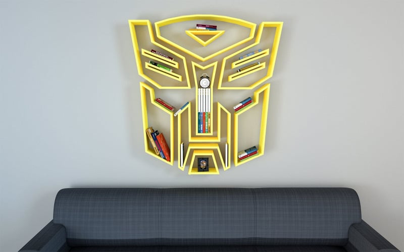 Modelo 3D da estante Transformers