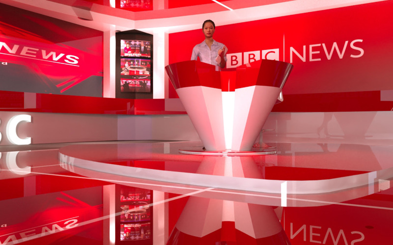 Virtuelles Studio für NEWS TV, 3D-Modell