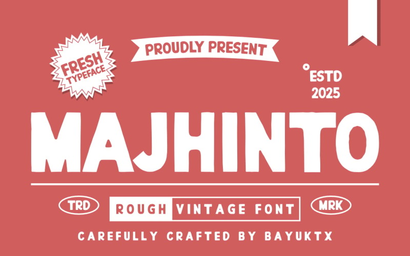 Majhinto — грубый винтажный шрифт премиум-класса