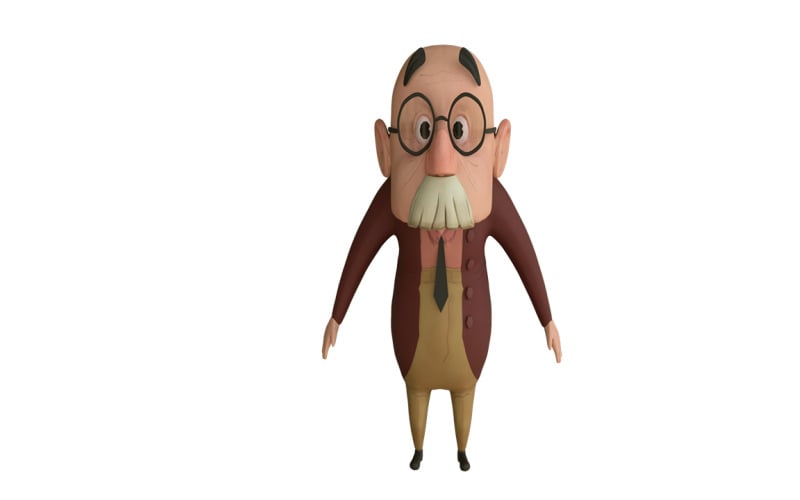 Modèles 3D de dessins animés de vieil homme