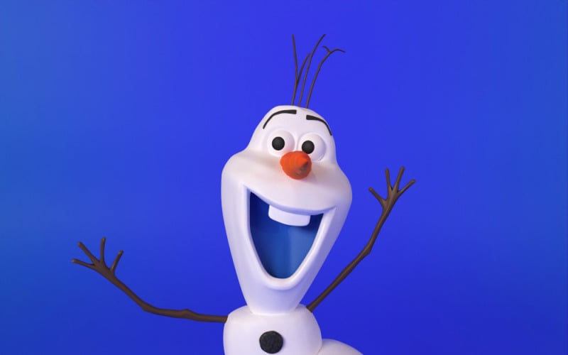 Personnage de dessin animé Olaf congelé modèle 3D