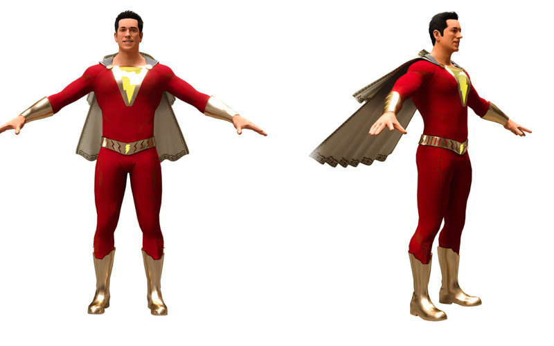SHAZAM superhjälte 3D-modell