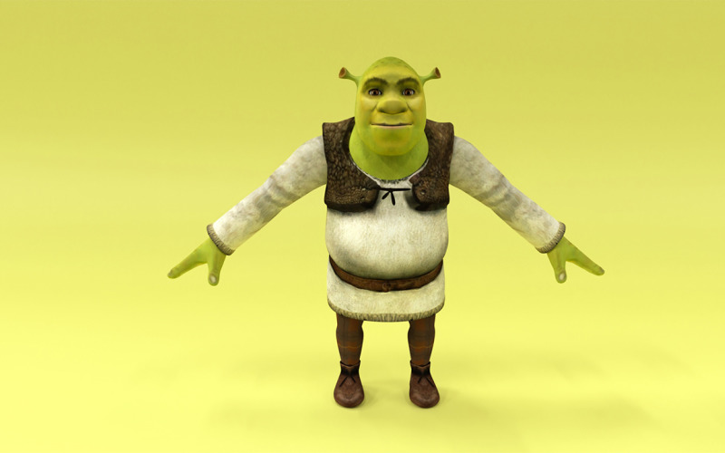 Shrek-Cartoon-Charakter 3D