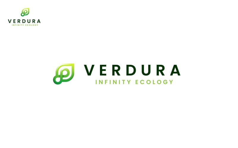 Logo creativo della foglia infinita