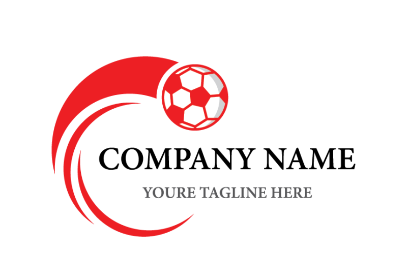 Modèle de logo de football moderne