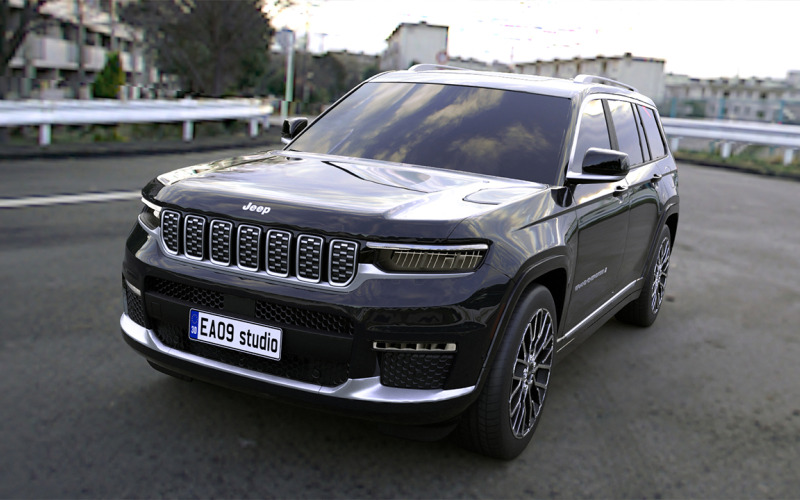 Modello 3D della Jeep Grand Cherokee del 2022