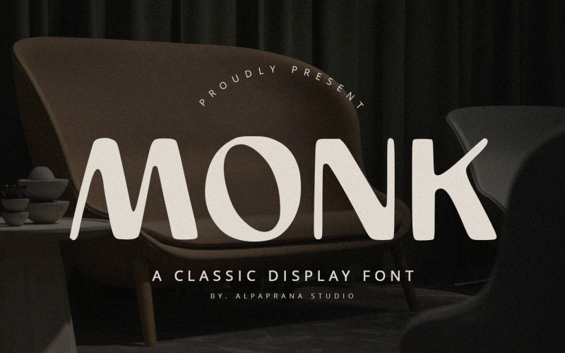 Monk - Klassiskt displayteckensnitt