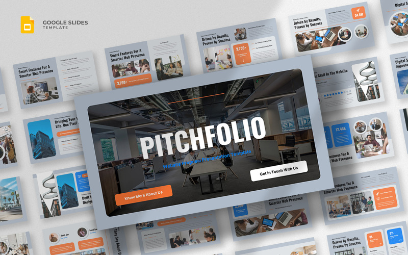 Pitchfolio - Modello di presentazione di un sito web per Google Slides