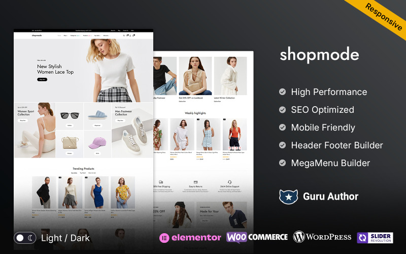 Shopmode - Divat, ruházat és ruházati áruház Woocommerce többcélú reszponzív téma