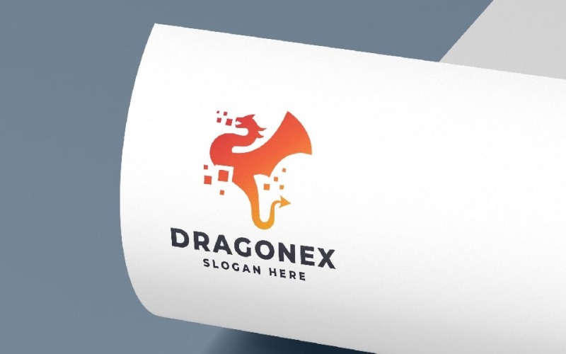 Modèle de logo Digital Dragon Pro