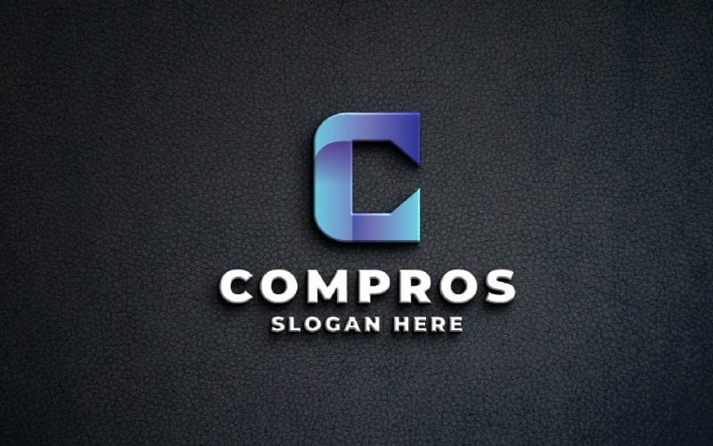 Professionell modern C-bokstavslogotyp