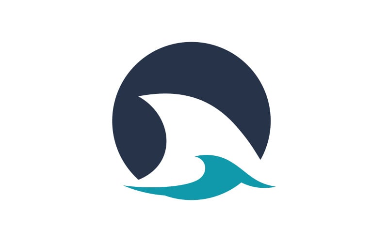 Hajfena logotyp symbol design illustration 8