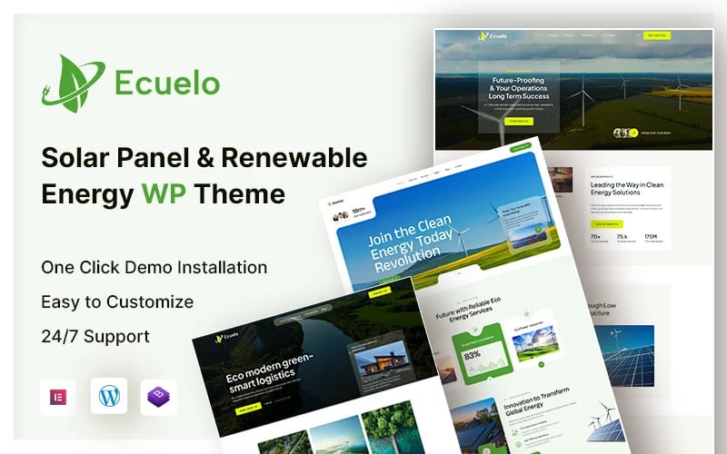 Ecuelo – Güneş Paneli Ekolojisi ve Yenilenebilir Enerji WordPress Teması