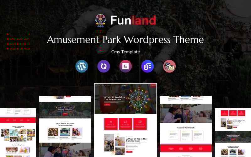 Funland — многоцелевая адаптивная тема WordPress для парка развлечений