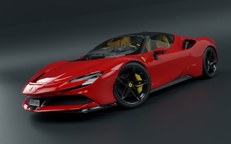 2021 FERRARI SF90 Stradale 3d modeli
