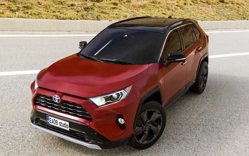 2021款丰田RAV4混合动力车3d模型