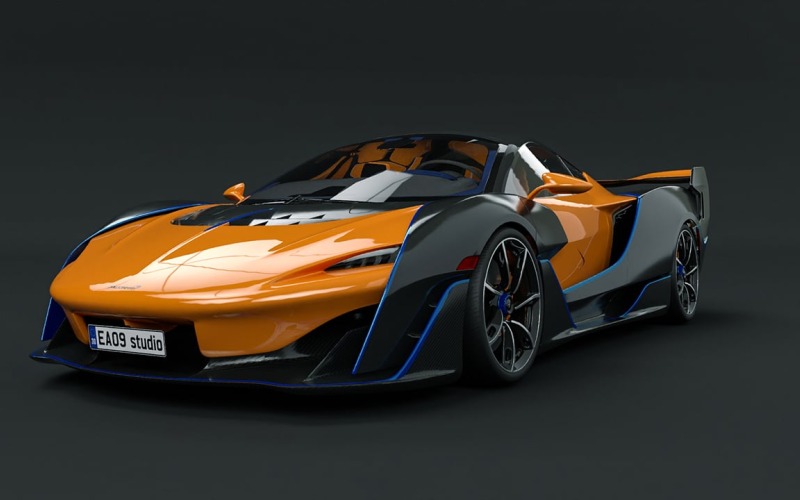 3D-model van de McLaren Sabre uit 2022