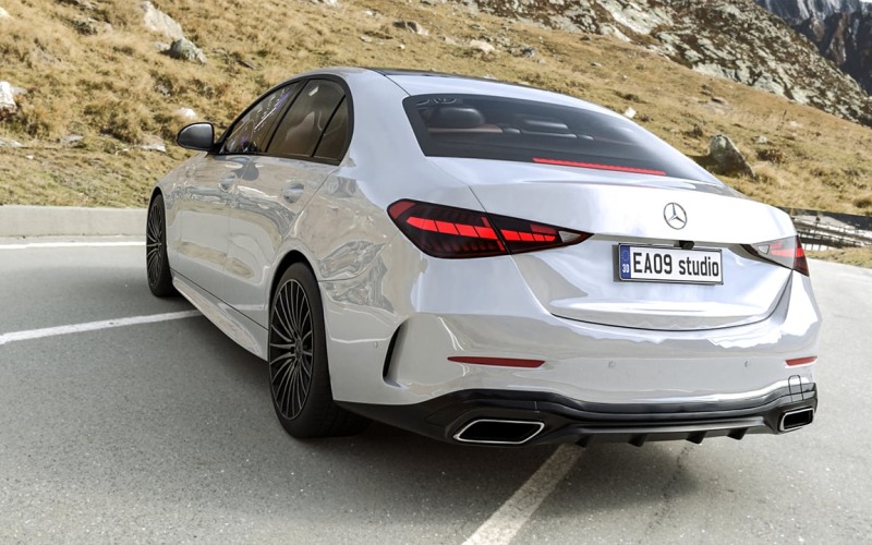 3D model vozu Mercedes-Benz třídy C AMG, rok výroby 2022