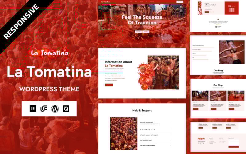 La Tomatina – Festival-, Event- und Feier-WordPress-Elementor-Theme