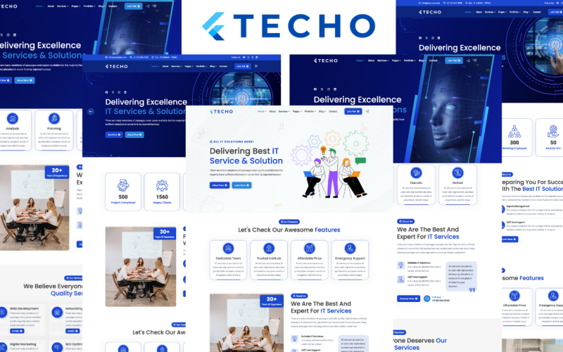 Techo - IT 解决方案和商业服务 HTML5 模板