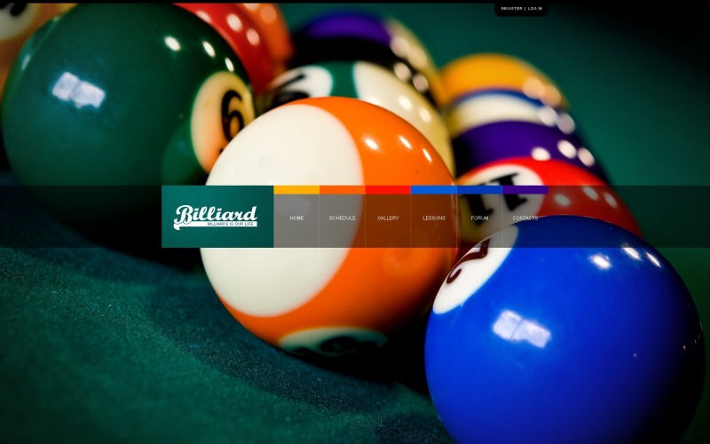 Billiards PSD Template
