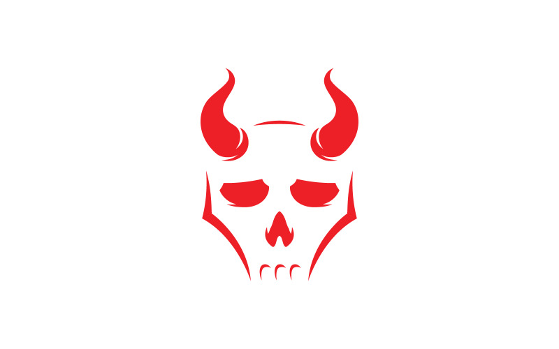 Duivelslogo symbool vector sjabloonontwerp 0