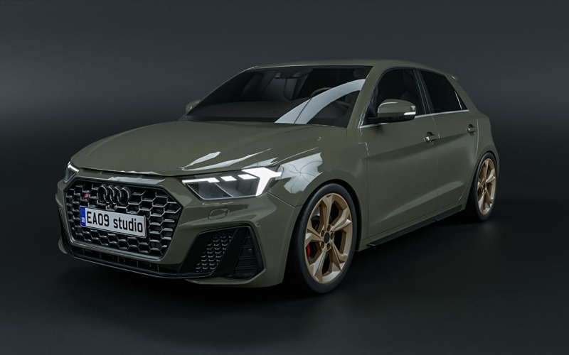 2022 Audi A1 Sportback S-Line 3D-Modell