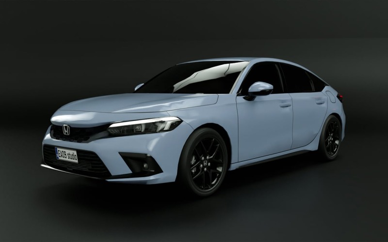 2022 Honda Civic Halvkombi 3D-modell